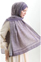 Karaca Natural Fiber Shawl 82008-02 Dark Lilac Stone - 3