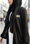 Scuba Fabric Arma Detailed Zippered Jacket 0229-01 Black - 3