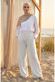 Elastic Waist Trousers 71126-01 Cream - 2