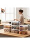 Set of 10 20 Liter (20X10) Horizontal Food Storage Containers with Plastic Lock-Lids Kitchen Interior-Exterior Organizer - 2