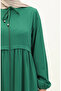 Pleated zippered ferace 4525-05 emerald green - 4