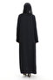 Modal Fabric Hürrem Sleeve Ferace 1904-08 Navy Blue Gray - 6