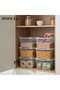 Set of 6 15 Liter (15X6) Horizontal Food Storage Containers with Plastic Locking Lids Kitchen Interior-Exterior Organizer - 2
