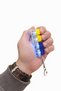 Yellow Navy Blue Fan-Lighted 4-Piece Stress Reliever Mechanical Key Keychain with Sound Mechanical Key Feel - 3