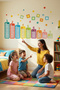 Baby And Kids Room Mathematics Multiplication Table Educational Wall Decor Ornament Sticker Pvc