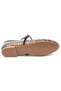 Feles Belt Buckle Pearl Stone Detailed Women's Ballerina Shoes Brown - 6