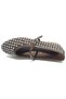 Feles Belt Buckle Pearl Stone Detailed Women's Ballerina Shoes Brown - 5