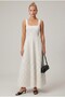 Women's Füsun Back-Tie Square Neck Woven Long Polka Dot White Dress