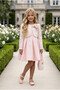 Floral Detailed Lace Bolero and Bag Set Evening Dress Girl's Invitation Dress 3-4-5-6-7 Years Old 35330Pr