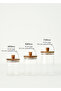 Beatrice Wooden Lid 3-Piece Jar Set Natural - 7