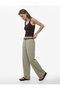 Modal Fabric Wide Leg Palazzo Trousers with Pockets and Pleated Detail with Belt - 2