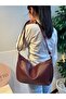 Women's Burgundy Camellia Model Casual Adjustable Strap Cross Shoulder Bag - 2