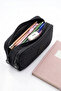 Rlx-124 Two-eyed Clinker Fabric pen holder school college bag BLACK - 4
