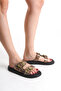 Nora Women's Double Banded Belted Slippers A003-K832/1 - 7