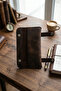 100% Genuine Leather Roll-Up Pen Holder, Multi-Purpose Leather Case with Snap Closure - 2