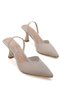Sely Women's Silvery Transparent Heeled Shoes A003-K1442 - 2
