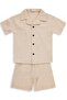 Palmiye Label Hoodie Set for Ages 2-5 - Beige