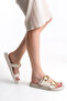 Nora Women's Double Banded Belted Slippers A003-K832/1 - 7