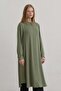 Plus Size Hakim Collar Basic Tunic Green - 2