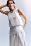 100% Cotton Balloon Fit Poplin Tank Top H2648Ax26Sm - 3