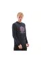 B0A5Mc74331-R Front Seasonal Tree Logo Graphic Crewnec Men's Sweatshirt Navy Blue - 2