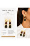 Natural Stone Look Vintage Earrings