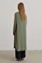 Plus Size Hakim Collar Basic Tunic Green - 4