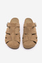 Women's Genuine Leather Closed Front Eva Sole Buckle Daily Suede Sabo Slippers Yolis Camel Suede - 7