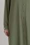 Plus Size Hakim Collar Basic Tunic Green - 3