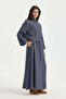Aller Detailed Modal Skirt Shirt Set Indigo