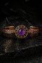 Women's Copper Bracelet Zodiac Signs Embossed Amethyst Stone Pure Copper Bracelet - 4