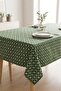 Green Floral Pattern Stain Resistant Quality Fabric Tablecloth - Stylish and Decorative Kitchen Living Room Cover - 7