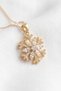 Snowflake Model Zircon Stone Stainless Steel Gold Color Women's Necklace - 6
