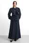 Molly Nelly Women's Ruffle Front Shirt Voile Skirt Set