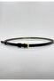 Elegantly Designed Thin Bitter Brown Women's Belt with Minimal Buckle, Compatible with Trousers, Jackets, Dresses, and Shirts - 2