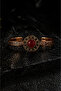 Women's Copper Bracelet Zodiac Signs Embroidered Red Agate Stone Pure Copper Bracelet - 3