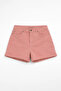 Women's High Waist Folded Pink Mom Jean Shorts - 2