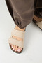 ®   Premium Tolly Genuine Leather Snake Textured Double Belted Velcro Women's Daily Slippers - 6