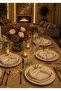 Colorado Stripe Stone Detailed 6-Piece Cream Linen Napkin Set 34X34 - 2