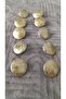 Ǝe Polyester Gold Button 24 Size 14 Mm, 10 Pieces - 2