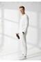 Unisex Corded Fabric Crew Neck Long Sleeve Printed 2-Piece Set - 6