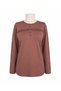 Women's Lycra Mid-Age and Above Four Seasons Mother's Combed Cotton Blouse New Season Striped Stripe Button Detail - 3