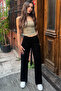 Black High Waist Wide Leg Jeans - 6