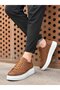 Ba0423 Thick Serrated High Sole Tan Lace-Up Sports Men's Shoes - 2