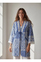 İzni̇k Chinese Pattern Cotton Canvas Printed Jacket - 7