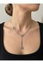 Steel Silver Color Italian Chain Bowknot Y Necklace