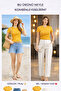 Crew Neck Short Sleeve Ribbed Lycra Bady Blouse T-Shirt - 7
