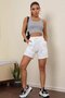 Women's Gray Square Neck Crop Top Blouse - 5