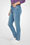 Women Slim Fit Washed Rip Stretchable Denim, Blue - 4