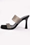 Sofia Women's Heeled Black Transparent Slippers A002-K1252 - 6